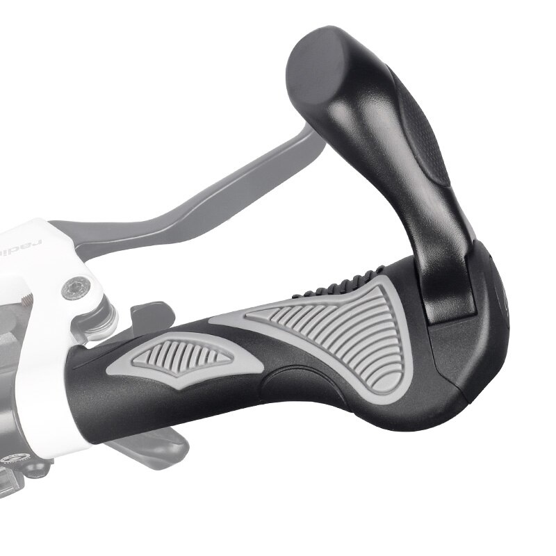 Ergonomic Hand Grips Mold-in Black Grey Dual Color Tone Grip Handlebar End Sheath Casing Hand Rest Good Fit to Palm Taiwan Hafny