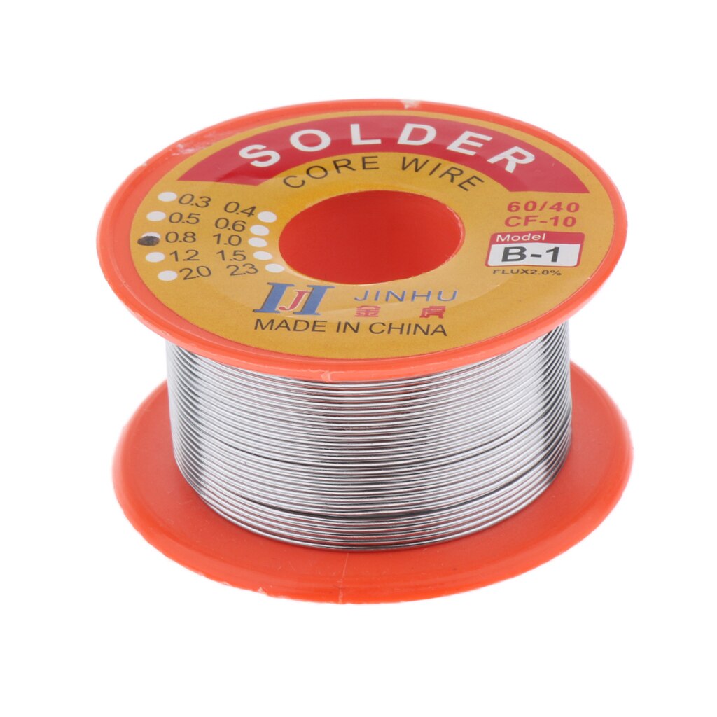 60/40 Tin Lead Solder Wire Rosin Core Soldering 2% Flux Reel 0.8mm 50g