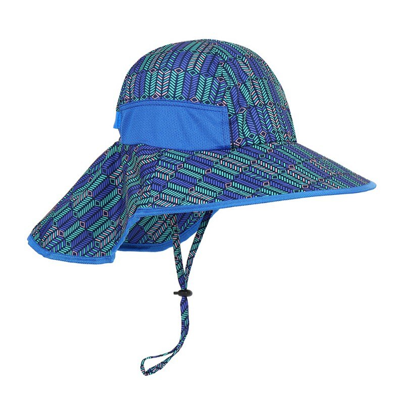 Kids UPF 50+ Bucket Sun Hat UV Sun Protection Hats Children Summer Play Hat with Neck Flap: A5