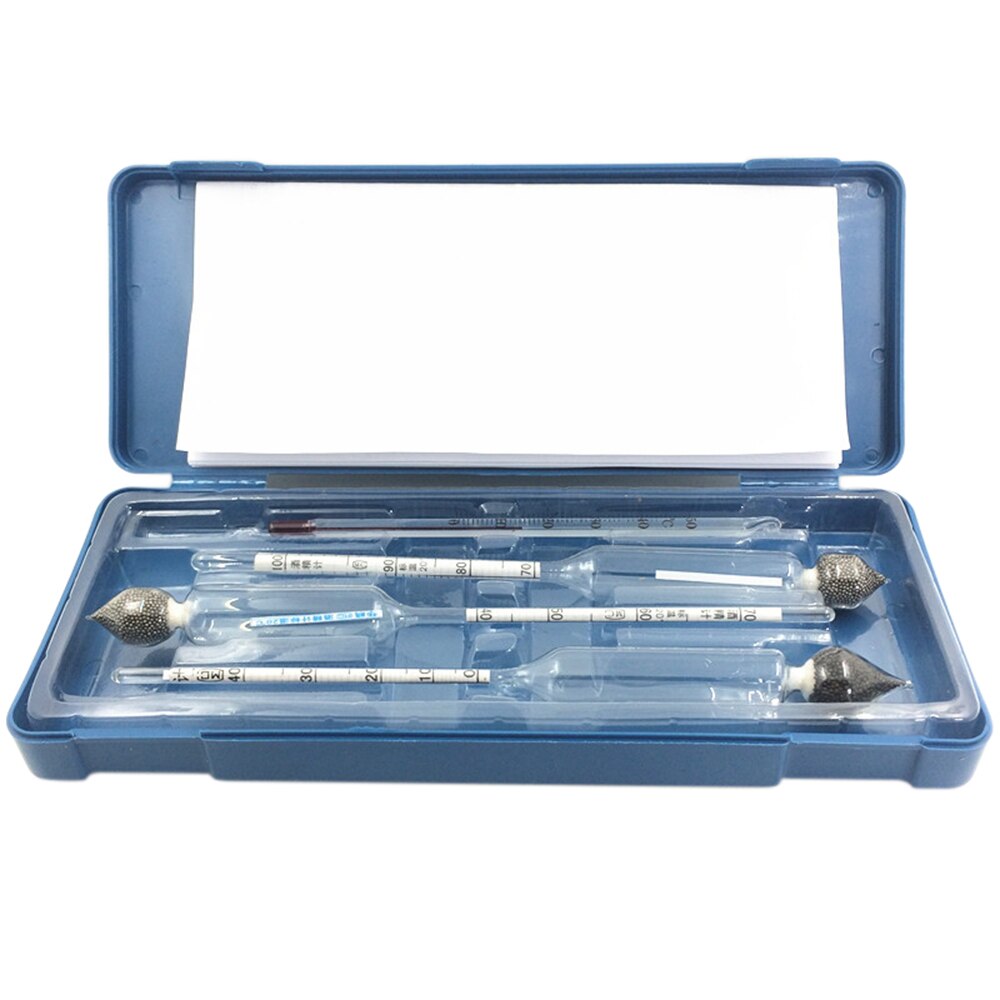 Kkmoon Alcohol Testers Meter 3Pcs Een Set 0-100% Kit Hydrometer Concentratie Meter Alcoholmeter Voor Alcohol Analyze