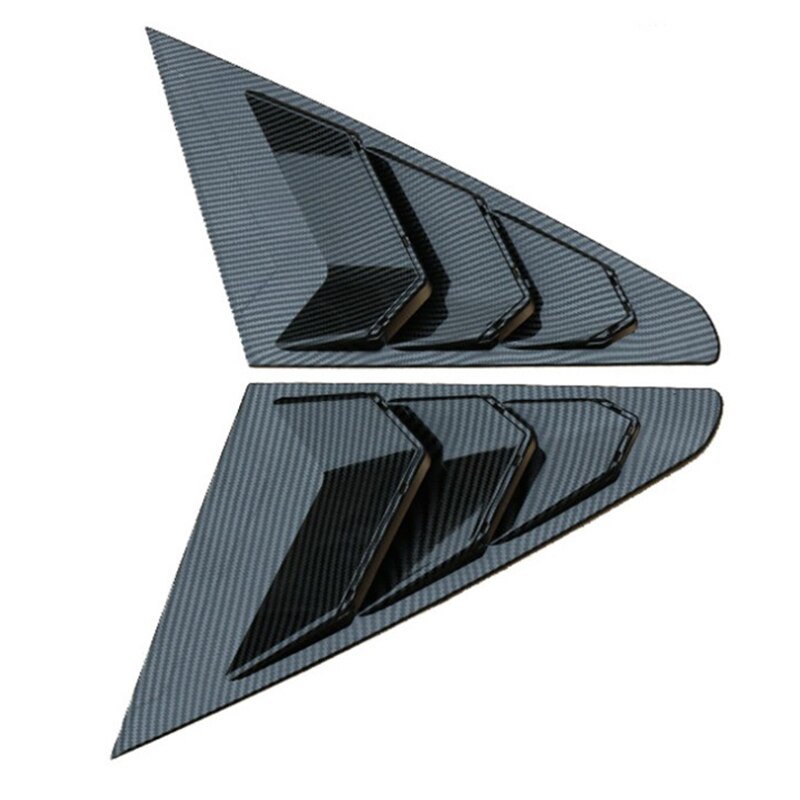 Rear Side Window Louvers, Scoop Louvers Cover Blinds for MG 5 MG5 Car Exterior Accessories: carbon fiber   black