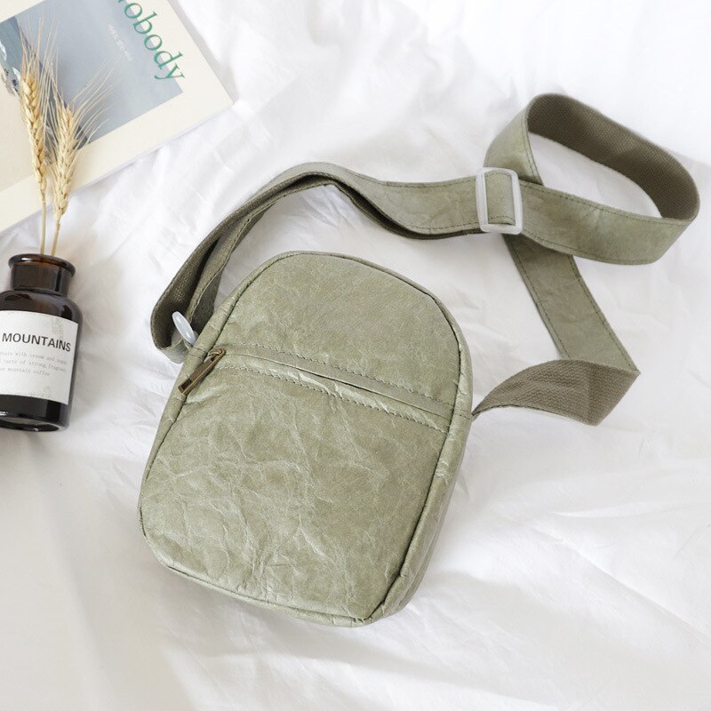 Hylhexyr Mini Handbag Women's Kraft Paper Shoulder Bag Messenger Bags: Green