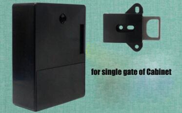 Cabinet Lock, Battery Rfid Card Hidden Drawer Locker Lock Keyless Diy: black single gate