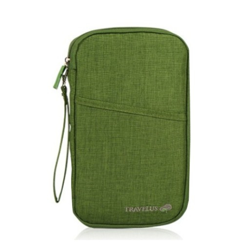 Vrouwen Travel Organizer Paspoorthouder Kaart Pakket Creditcard Wallet Document Pakket Mode Multi Zakken Card Pack: Green