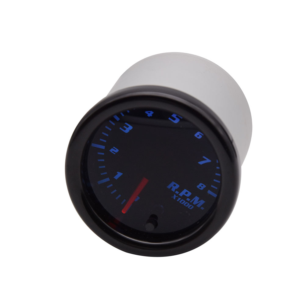 Tacómetro de coche de 2 "y 52mm para motor de barco, 12V, 1-10 cilindros, 7 colores, medidor de rpm, motor automático, luz led de cambio de tacómetro fueraborda