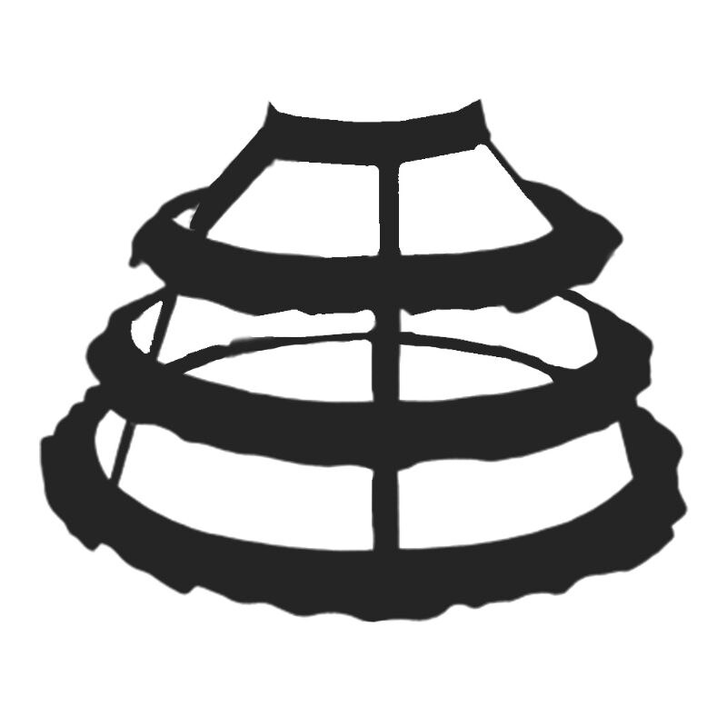 Women 3-Hoop Petticoat Skirt Hollow Out Ruffles Japanese Lolita Dress Pannier Bird Cage Wedding Cosplay Crinoline Underskirt: BK