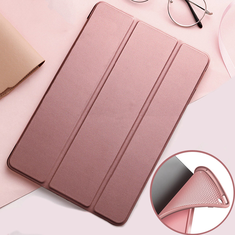Funda de tableta para Apple ipad 2 3 4 9.7", funda de silicona suave, soporte inteligente para despertador, funda protectora para ipad 2, ipad 3, ipad 4: Rose gold