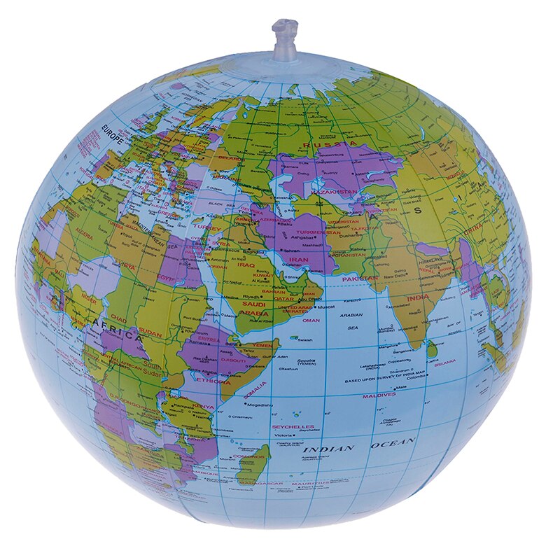World Globe Teach Education Geography Toy for Children Inflatable Toys Map Balloon Beach Ball Family Educational Toys