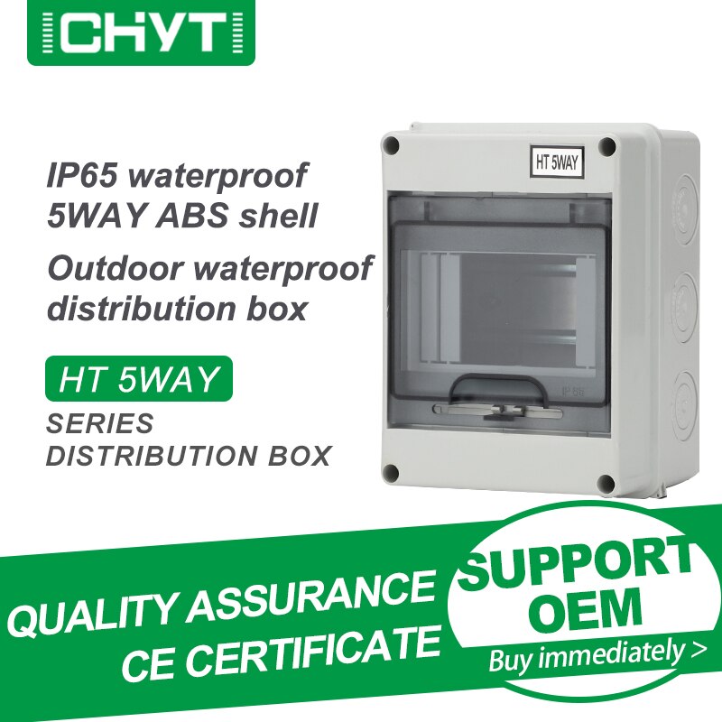 Outdoor Waterproof Rainstorm Proof HT 18WAY IP65 PC Plastic Electrical Junction Box MCB Switch Panel Mounted Distribution Box