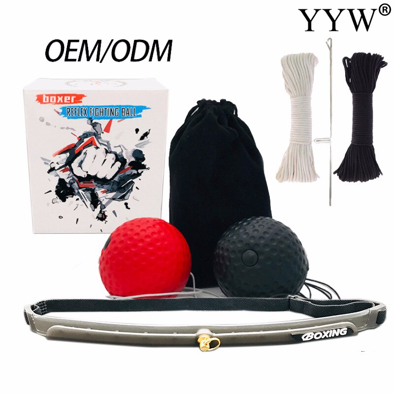 Boxing Reflex Speed Punch Head Ball Speed Training Headband Ball Mma Sanda Boxer Raising Reaction Force Training Set Gym Muay