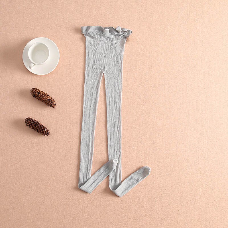 Calze nere bianche collant per ragazze collant per ragazze ultrasottili stampati collant estivi traspiranti collant elastici: light grey