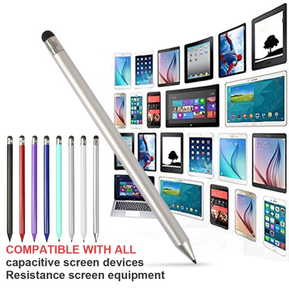 Buyincoins Universal Stylus Pen Mobile Phone Writing Tool Capacitive Screen Carbon Plastic Round Pencil Styled #281656