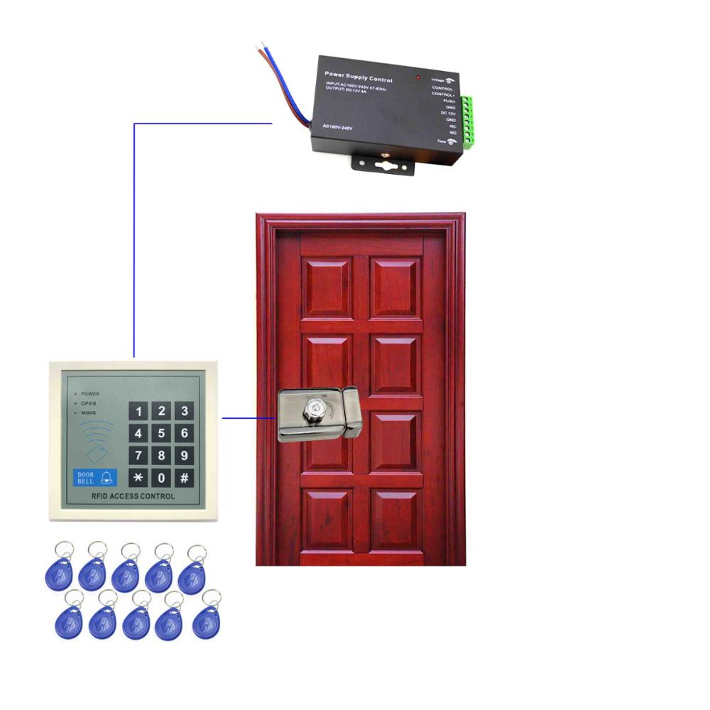 Access control Kit with standalone access controller RFID 125KHz for home office lock security system gate door open: Kit3