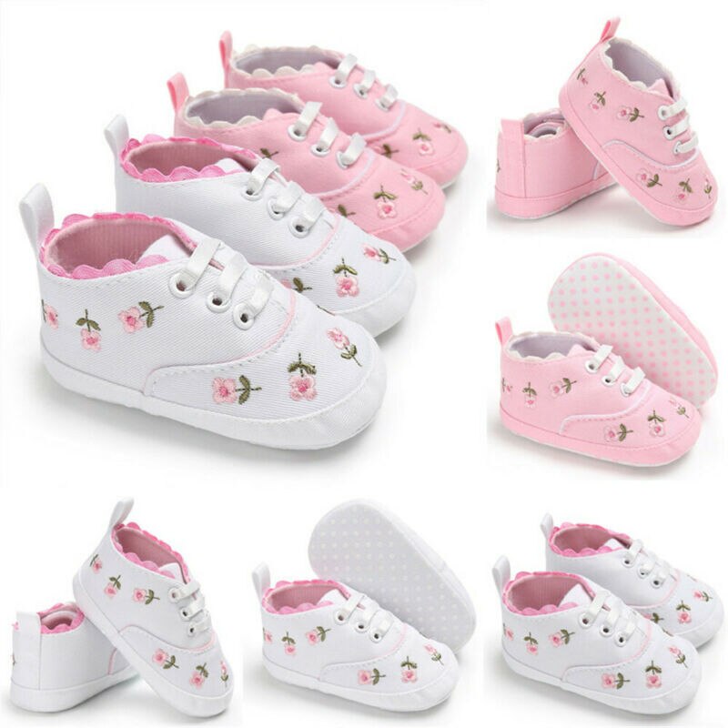Mode Bloem Baby Baby Kid Meisje Bloemen Soft Sole Crib Peuter Zomer Princess Crib Schoenen 1G12