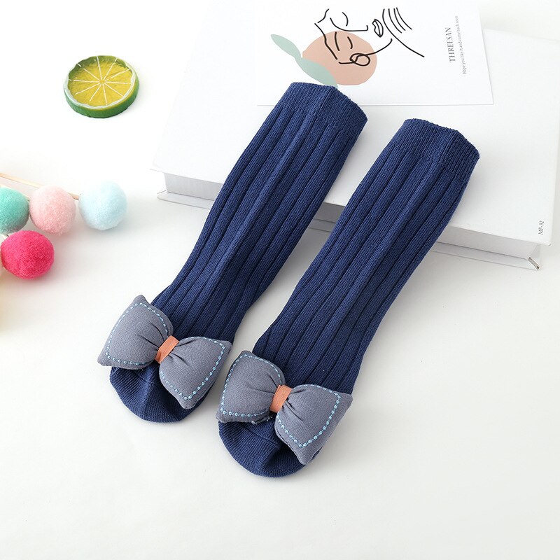 0-3Y Unisex Sveglio Bello Del Fumetto Dei Capretti Del Bambino Calzini E Calzettoni Al Ginocchio Della Ragazza del Ragazzo Del Bambino Del Bambino Calzini E Calzettoni Grande Arco Infantile Sockings Morbido Cotone bambini Calzini E Calzettoni: Bule / M 12-24Months