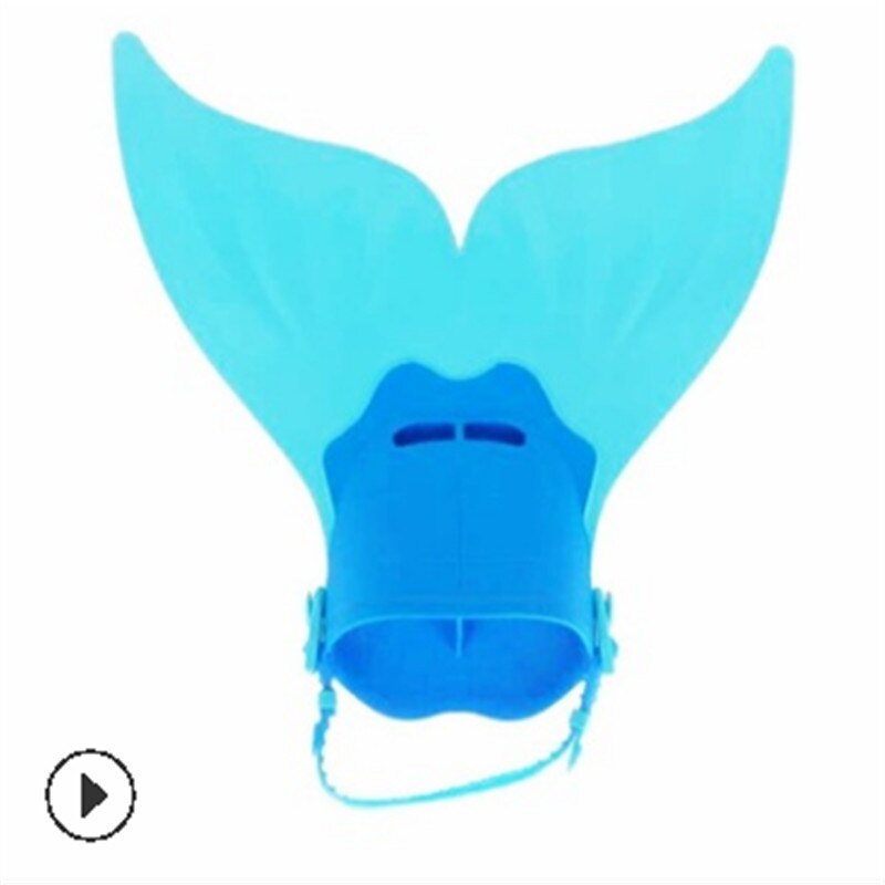 One Piece Whale Tail Fins Cartoon Mermaid Shaped Fins Children Swimming Training Fins: D