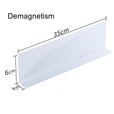 5 PCS PVC Shelf Divider Rack Transparent L-Shaped Store Goods Separators Supermarket Commodity Divider Holder Home Organizer: Pink