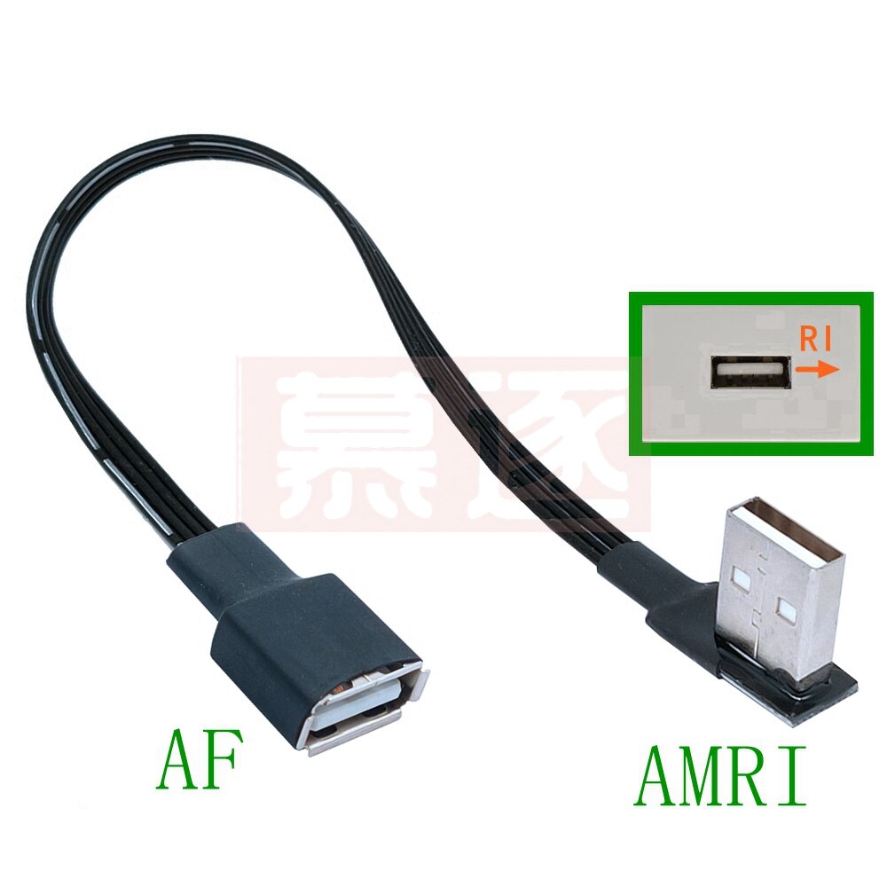10cm 20cm USB 2.0 A męski na żeński 90 kątowy przedłużacz kabla USB2.0 męski na żeński prawy/lewy/dół/górny Czarny przewód: Grey / 1.5 m