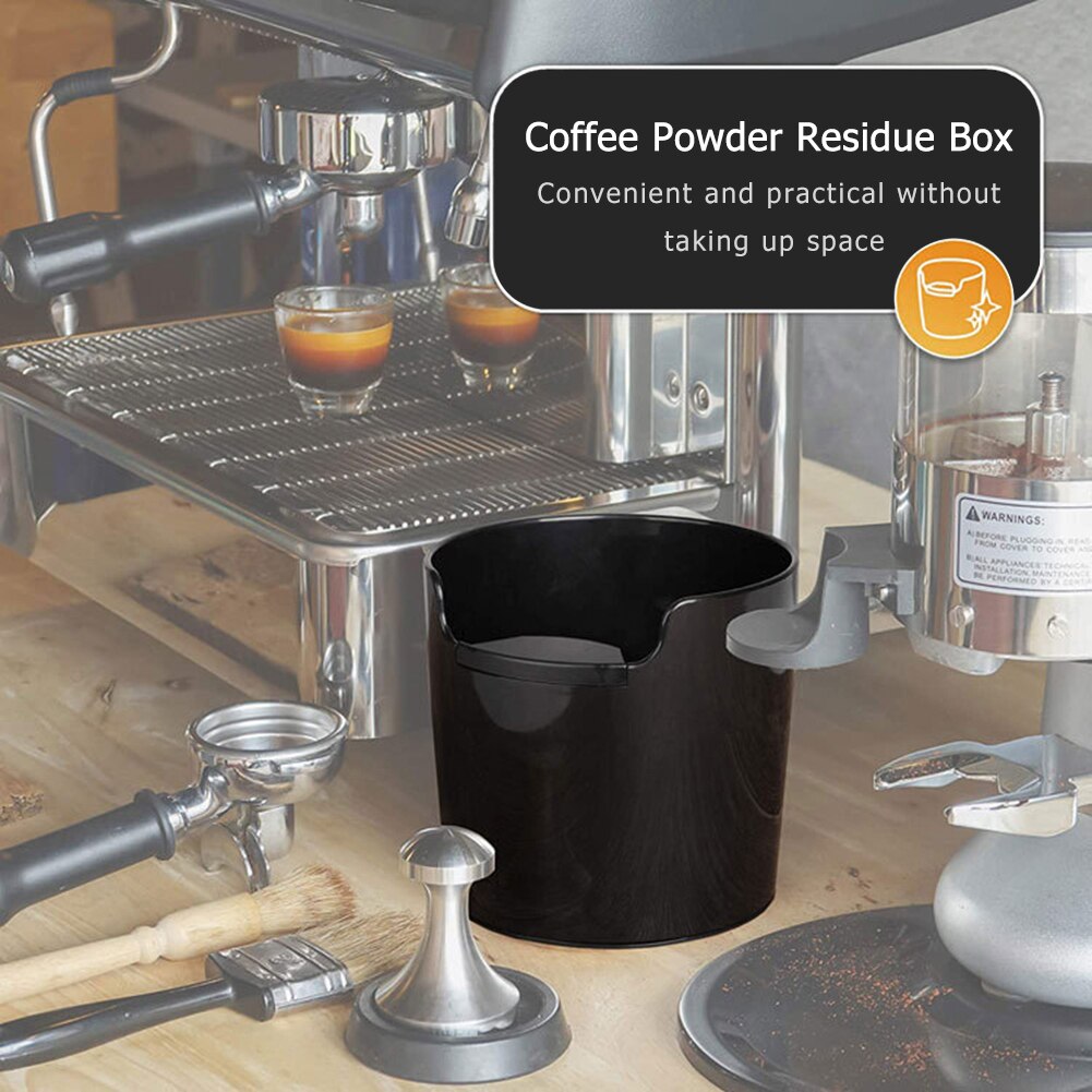 Dump Bin Shock Absorbent Coffee Grind Knock Box Recycling ABS Waste Storage Easy Clean Bar Accessory Machine Barista