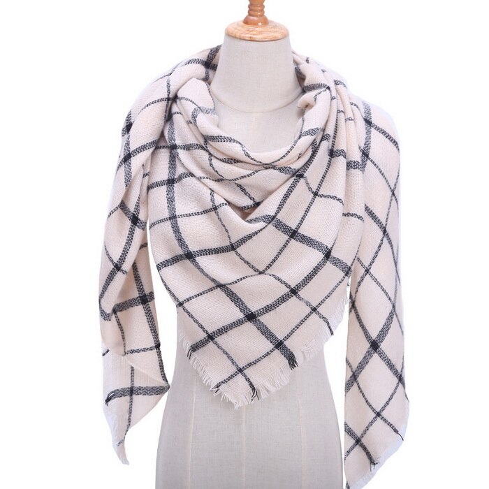 Plaid Farbe Einfache frauen Schals Dreieckige 140*140*210cm Kaschmir Warme Herbst Winter Schals wickelt schal für Frauen