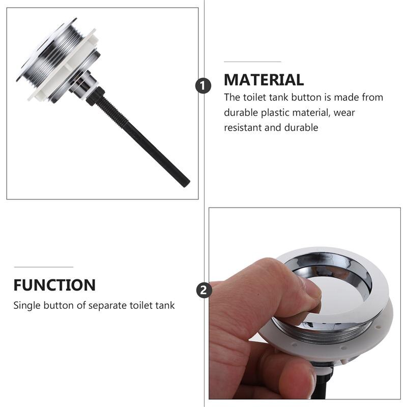 1pc Plastic Flush Toilet Water Tank Push Button Hole Cistern Lid Rod Universal Toilet Button Cover Switch Bathroom Accessories