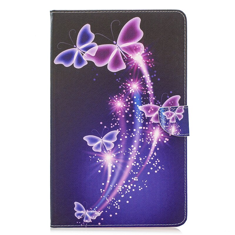 Per Il caso di Samsung Galaxy Tab 8.0 2019 SM-T290 T295 Simpatico Gatto Unicorno Cucciolo Farfalla Tablet Cover Per Galaxy Tab UN 8.0 2019 Caso: Purple Butterfly