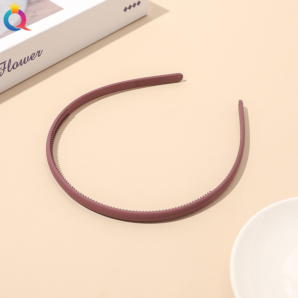 Kunststoff Frosted Rutschfeste Gesichtswäsche Haarbänder Stirnband Frauen Mädchen Haar Kopf Hoop Bands Scrunchie Zubehör Kopfschmuck Ornamente: Black