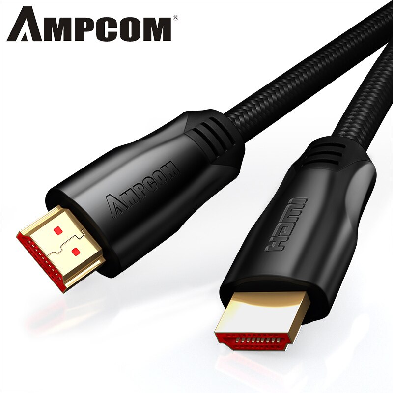 Cavo Hdmi Hdmi 2.0a 2.0b, ampcom Ingegneria Serie 4K Hdmi a Hdmi 2.0 Cavo di Sostegno 3D Ethernet Hdr 4:4:4 per Hdtv PS4 PS3: Black / 0.75m