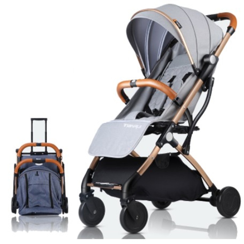 Mini poussette portable pour bébé, ultra légère, inclinable et pliable