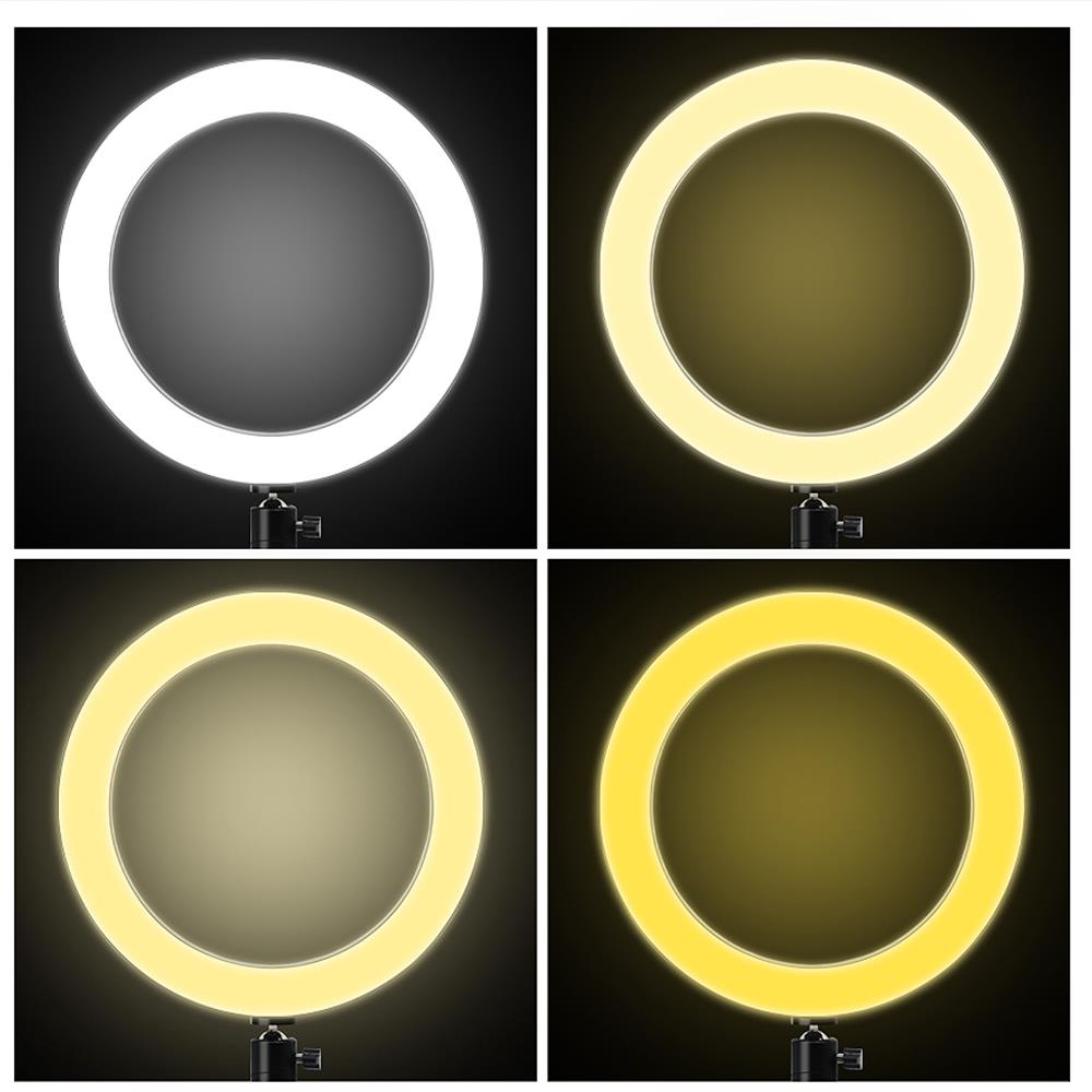 W/Tripod Portable Universal LED Ring Light Ring Fill Light Video Light Lamp Three-Speed Stand Lighting Dimmable Makeup