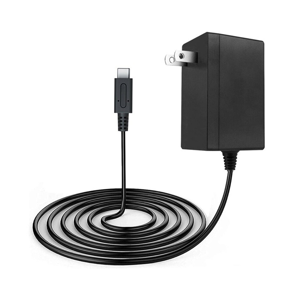Eu/us stik ac adapter oplader til nintendo switch ns spilkonsol væg rejse hjem 5v 2.6a hurtig opladning usb type c strømforsyning: Os stik