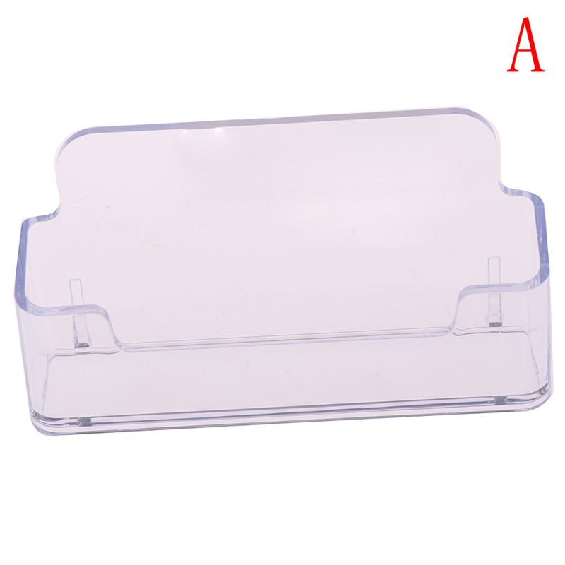 Desktop Office Business Card Holder Stand Clear Transparent Acrylic Counter Top Display Stand Desk Accessories: A