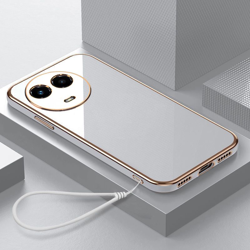 Coque de téléphone en Silicone solide, lignes ondulées carrées de luxe, pour Realme 11 5G Realme 11X C67 Realme Narzo 60x, RMX3780 RMX3782: CANVAS / Black