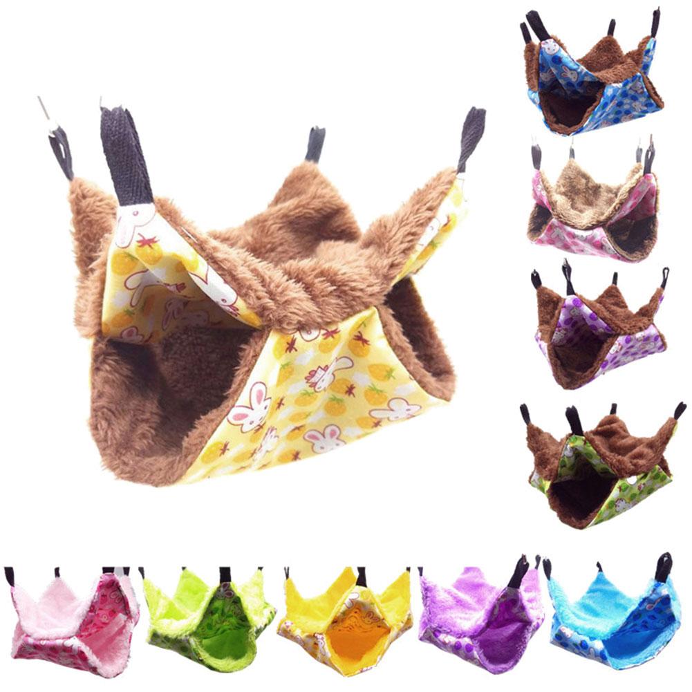 Warm Hamster Haak Hangmat Hamster Eekhoorn Opknoping Bed Nest Hangmat Swing Kooi Slapen Nest Kleine Huisdier Hangmat Huisdier Producten
