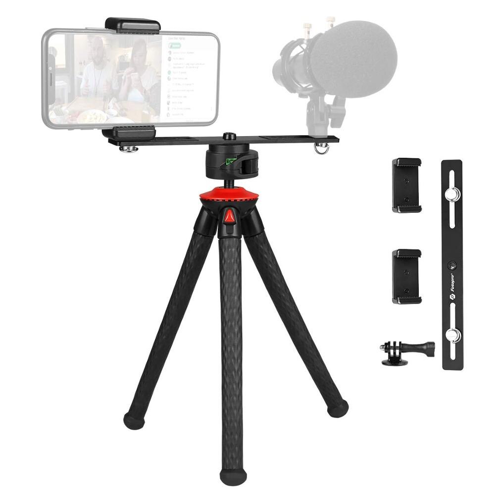 Fotopro fleksibelt stativ til telefon med bluetooth vandtæt kamerastativ til gopro rejsestativ til smartphone vkontakte video: Ufo plus