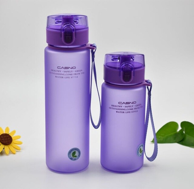 Merke bpa gratis lekkasjesikker sport vannflaske tur fotturer bærbar min favoritt drikke flasker 400ml 560ml gratis: 400ml / 3