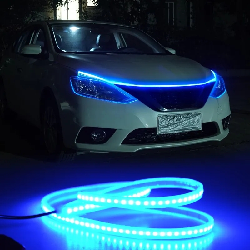 Led Auto Kap Sfeer Lght Strip Waterdichte Auto Exterieur Decoratie Verlichting Decoratieve Koplampen Omgevingslamp 12V Universeel