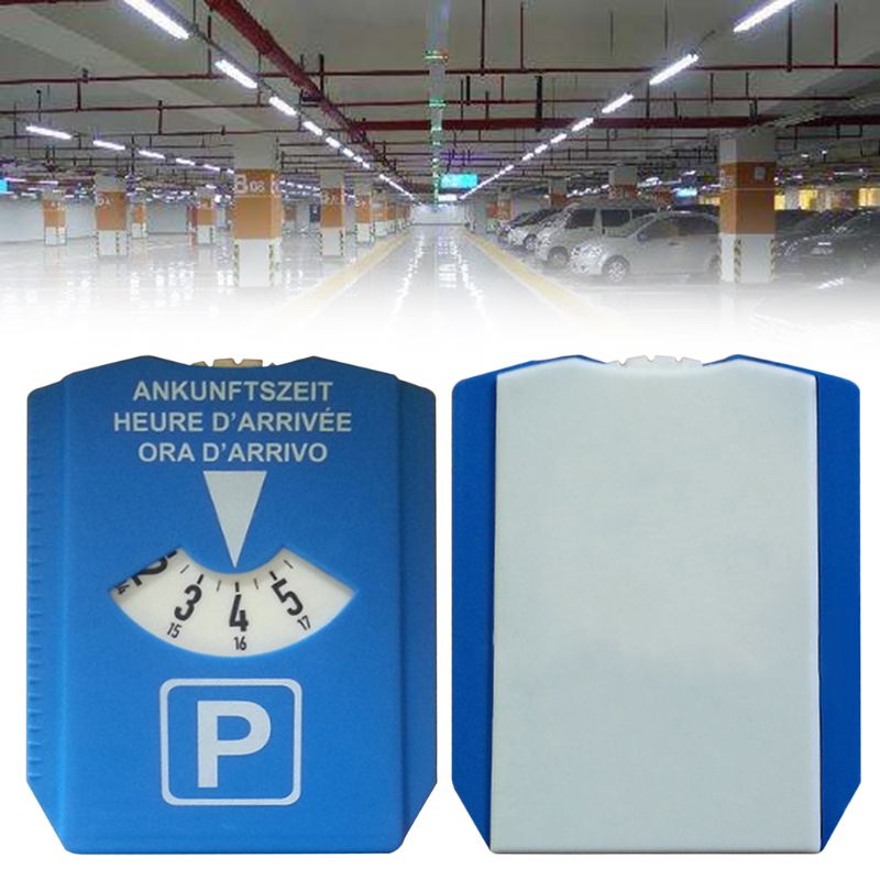 Bil parkering disk timer ur tid display blå plast parkering tid værktøjer bærbar bil parkering timer ur