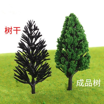 Arquitectura de fabricación de modelos de cada tamaño, modelo de tren a escala ho, n ,g, de plástico en miniatura, brazo de árbol