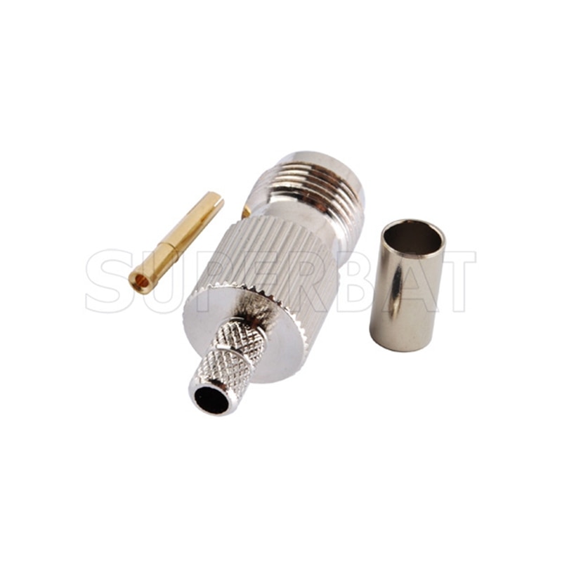Superbat-conector Coaxial TNC para Cable Coaxial, 10 piezas, hembra, RF, LMR195, RG58, RG400, RG142