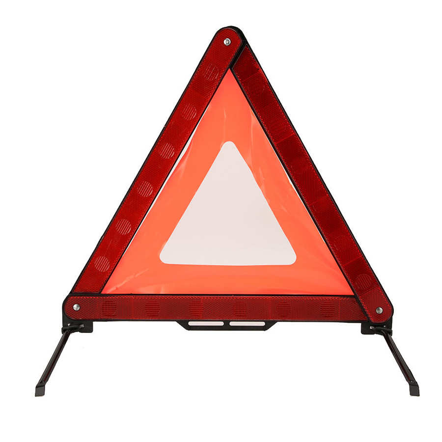 Widely Used Bright Enough Car Reflective Sign with Four Stents Triangular Warning Sign for Work Vehicles Tractors Automobile