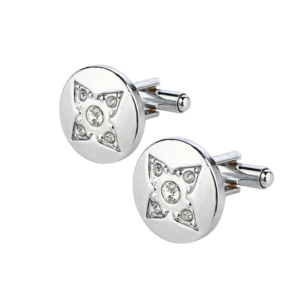 ZOSHI Französisch Hemd Manschettenknopf für Mens Manschette Verknüpfung Geschmack Männlichen Silber Farbe Luxus Hochzeit Manschettenknöpfe: CF0028