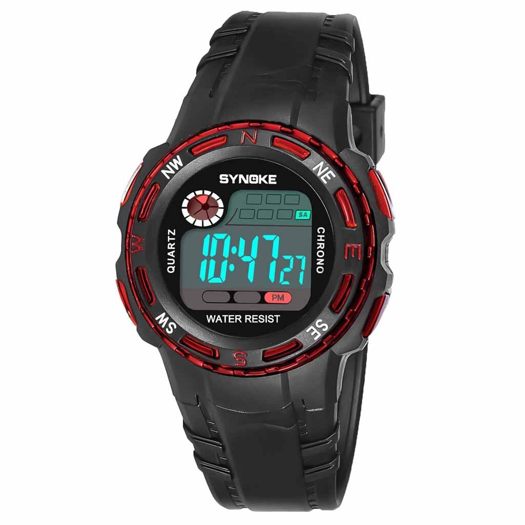 Kids Horloges Kinderen Digitale LED Sport Horloge Universele kinderen Horloge Lichtgevende Waterdichte Beweging Student Horloge: C