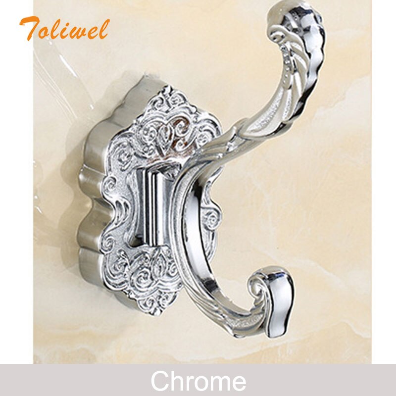 Aluminum Home Decor Nailless Folding Coat Hook Hallway Bedroom Door Hat Clothes Rack Hanger Kitchen Toilet Wall Brack Hooks: Chrome