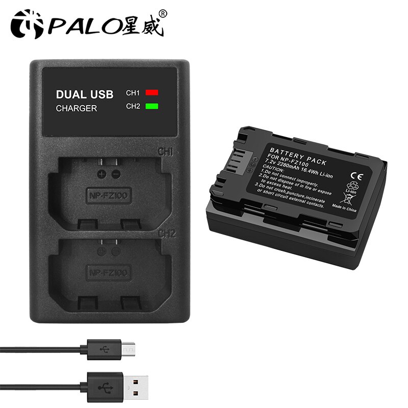 NP-FZ100 Np FZ100 Np FZ100 NPFZ100 Camera Batterij Voor Sony NP-FZ100 Batterijen Lader, BC-QZ1, Sony A9, a7R Iii, A7 Iii, ILCE-9: Blauw