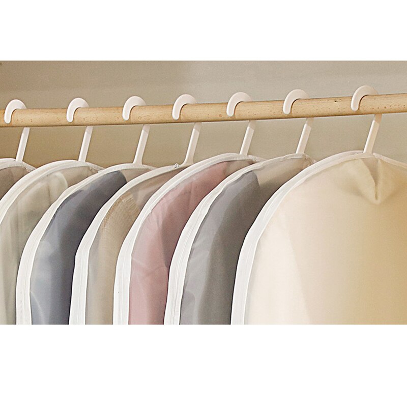 Long Hanging Clothes Dust Cover Side Open Zipper Garment Suit Dress Jacket Coat Dustproof Cover Protector Wardrobe Storage Bags