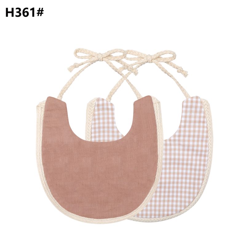 Floral Vintage Newborn Double Side Bibs Boys Girls Bandana Cotton Saliva Towel Baby Tassel Saliva Towel Double Side Bibs: H361