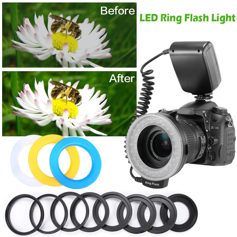 Portable ring light for Nikon Canon Olympus DSLR Circular Flashlight Filling Lamp Digital Single Lens Macro Ring Light