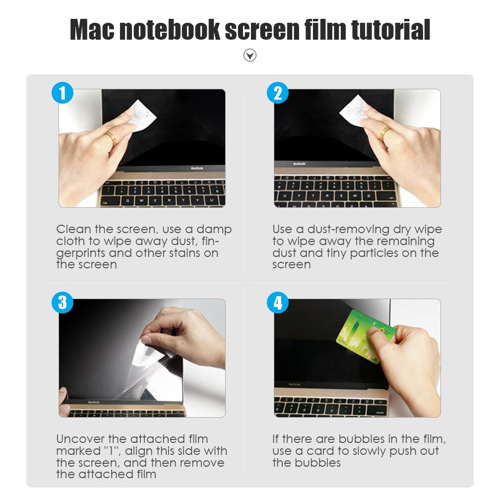 HD Screen Protector For MacBook Air 13.3 Pro 13 15 Touch Bar 12 A2337 A2338 PET Film Sticker For Laptop Screen Protector