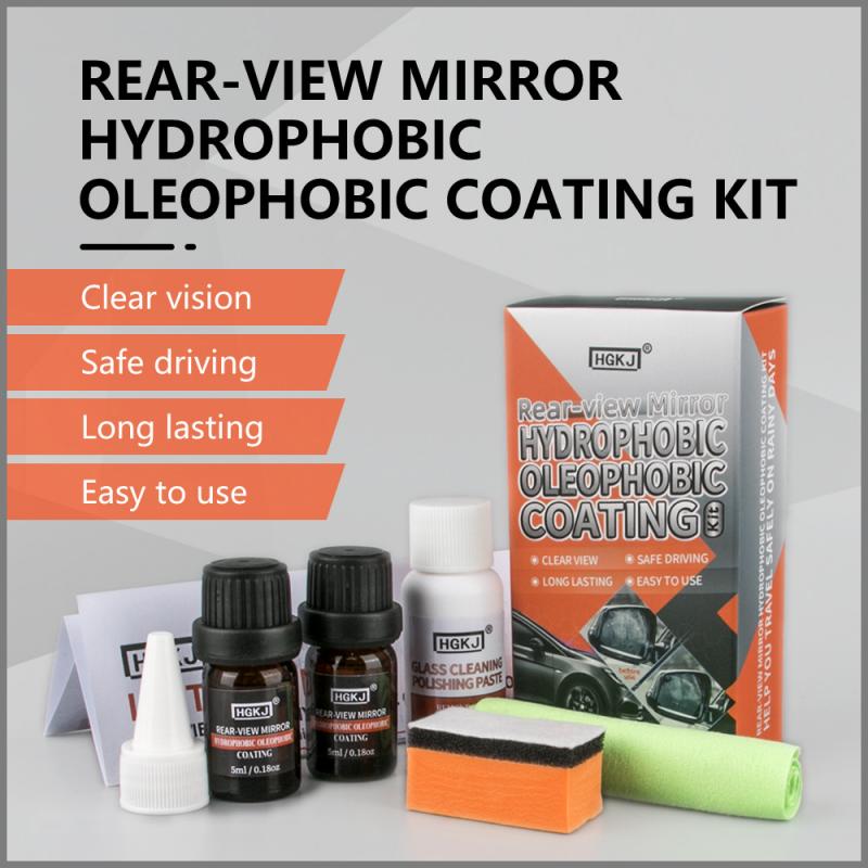 HGKJ Rearview Mirror Hydrophobic Oleophobic Coating Kit Rain And Hydrophobic Paint Ink Small Stickers Waterproof